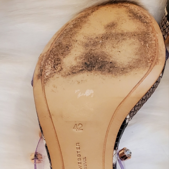 Sophia Webster Black and White Snake Gem Rosalind Mid Sandals - Picture 4 of 8